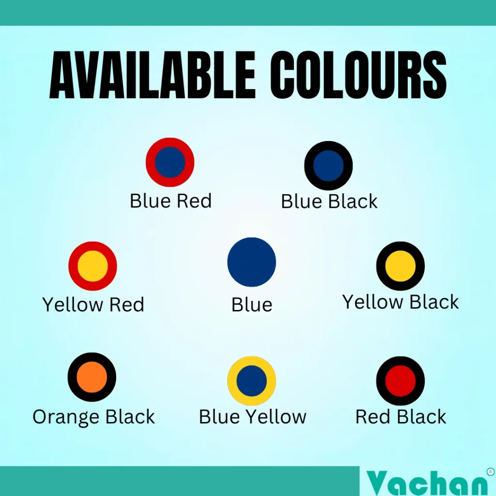 Custom Colour Float Switch With Counter Weight available in multiple colour combinations including blue, red, black, yellow, orange, blue-black, blue-red, yellow-red, yellow-black, blue-yellow, red-black, and other OEM custom colour options for brand customization and product identification.