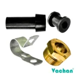 Vachan Rubber Grommet Kit for Kirloskar Pumps designed for secure cable sealing and reliable installation in Kirloskar and other compatible submersible pumps. The kit includes a premium rubber grommet, brass nut, rubber bush, and stainless steel P-clip for strong cable support and leak-proof cable entry. Manufactured using high-quality industrial rubber, precision-machined brass, and corrosion-resistant stainless steel for long service life in demanding environments. Suitable for pump maintenance, replacement, and repair in residential, agricultural, commercial, and industrial water pumping systems. Common Google search terms include Kirloskar pump spare parts, rubber grommet kit, Kirloskar pump rubber grommet, brass nut for pump, cable sealing kit, waterproof cable entry kit, rubber bush, P-clip, pump installation accessories, and submersible pump repair kit.
