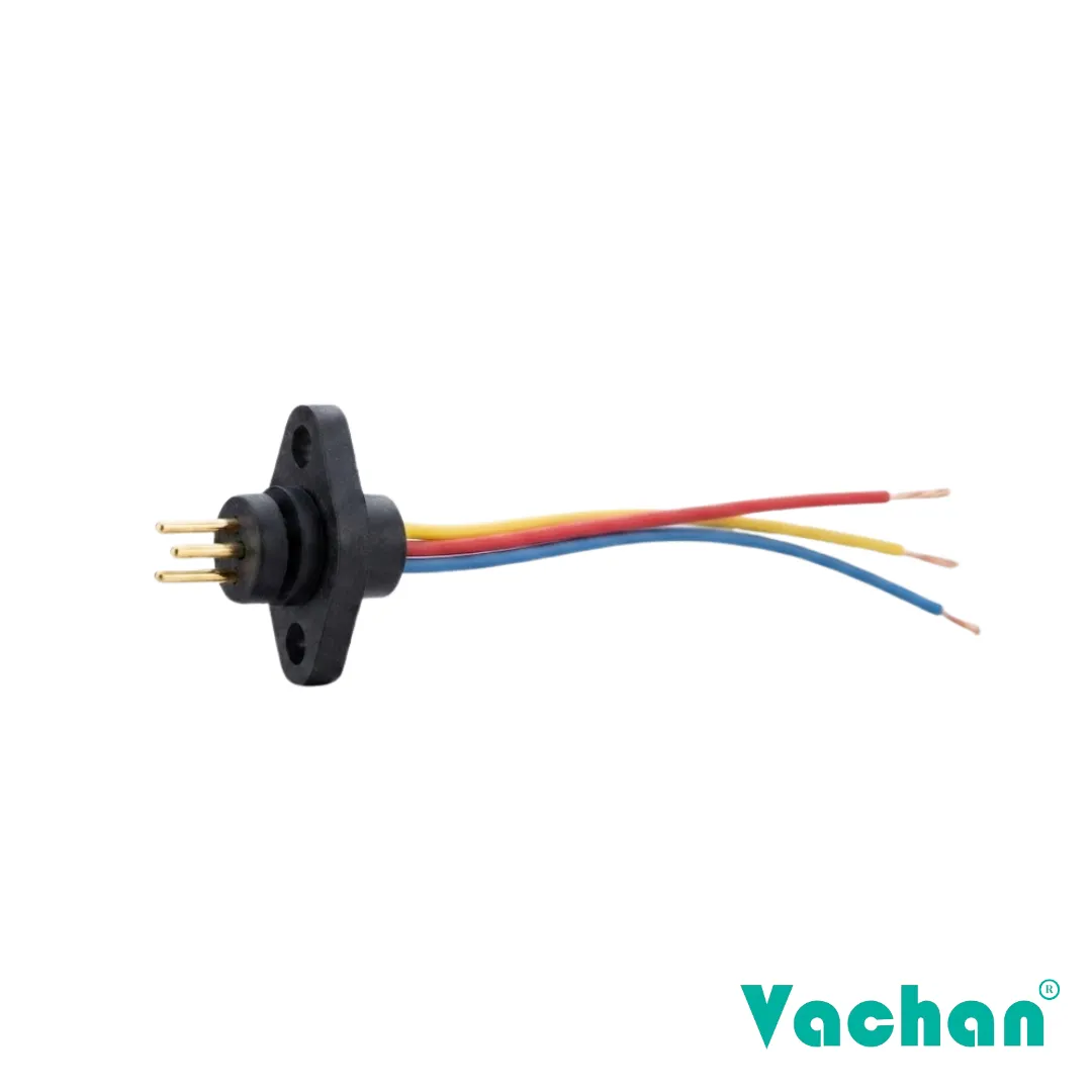 Vachan V4 Oil Filled Pump Cable Kit Socket with 1.5 Sq.mm Teflon Wire and plastic moulded waterproof socket designed for V4 oil filled submersible pump flat cable kits. The assembly features high-quality brass connector pins, premium Teflon insulated wires in Red, Yellow, and Blue colours, and a durable plastic moulded socket for secure electrical connections. Suitable for both 1.5 Sq.mm and 2.5 Sq.mm V4 oil filled pump flat cable kits. Designed to provide excellent insulation, leak-proof sealing, high-temperature resistance, corrosion resistance, reliable conductivity, and long service life in borewell and underwater applications. Common search keywords include V4 oil filled pump socket, Teflon wire socket, waterproof pump connector, submersible motor socket, V4 cable connector, oil filled pump accessories, pump electrical connector, and plastic moulded pump socket.