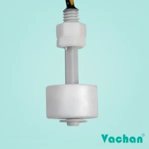VFS 101 Float Sensor with compact polypropylene float, vertical mounting, durable cable, and reliable liquid level detection for water tanks, RO systems, pump control panels, industrial automation, and water level monitoring.
