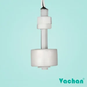 VFS 102 Float Sensor water level sensor with vertical polypropylene float design for automatic liquid level detection in water tanks, RO systems, industrial equipment, and process control applications.