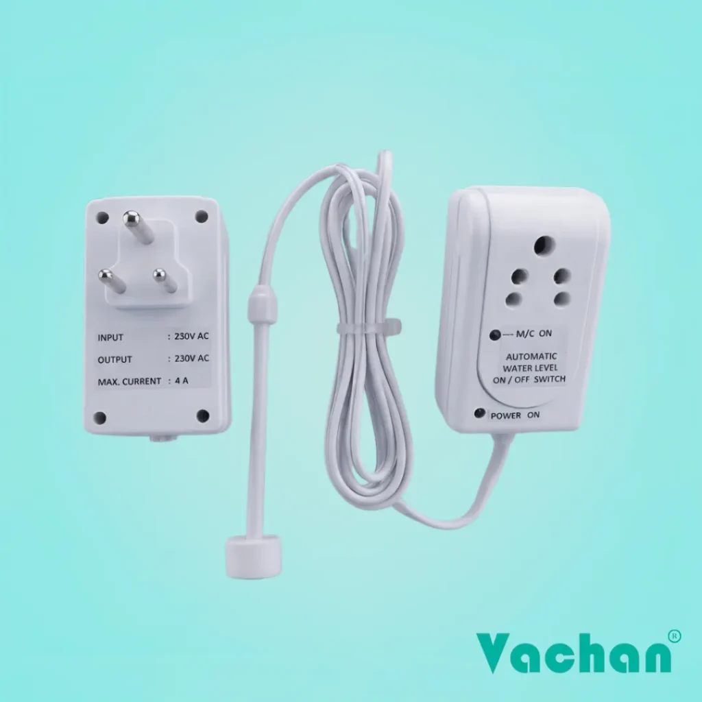 VFS 112 Automatic Water Level Controller with float sensor, external control unit, and long connecting cable for automatic water level management in water coolers, water dispensers, storage tanks, commercial drinking water systems, and industrial water equipment. The controller automatically regulates water flow, prevents tank overflow, minimizes manual operation, and improves system efficiency. Designed for continuous operation with durable electronic components and reliable float sensing technology. Frequently searched Google keywords include automatic water level controller, float switch controller, water level controller for water cooler, electronic water level controller, automatic tank filling controller, water level sensor, overflow protection controller, automatic water pump controller, float sensor switch, water dispenser controller, and tank water level automation.