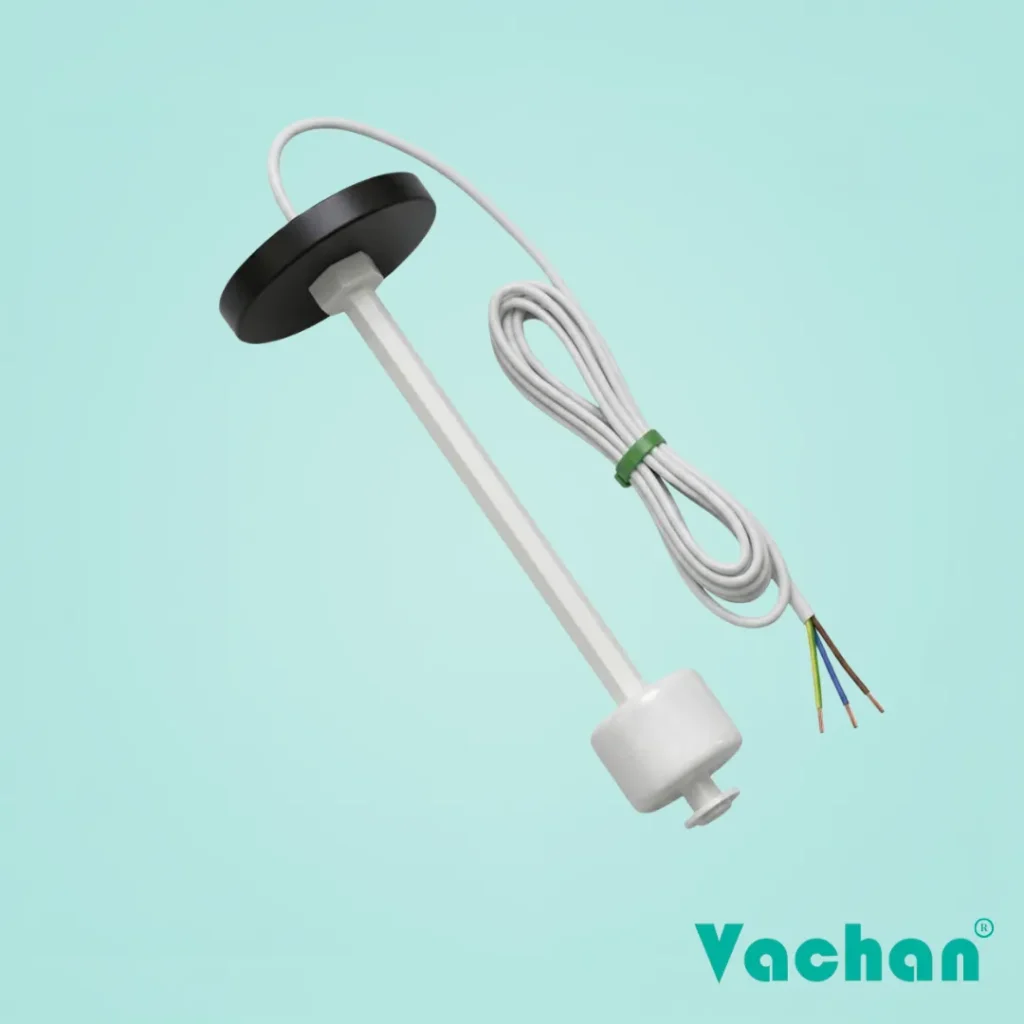 The VFS 118 Vertical Float Sensor is a premium water level sensor designed for accurate liquid level monitoring in water tanks, storage tanks, industrial process tanks, RO water systems, pump control systems, overhead tanks, underground sumps, reservoirs, and oil storage applications. Featuring a durable polypropylene body, magnetic float mechanism, SPST reed switch, top mounted installation, corrosion resistant construction, and reliable switching performance, this float level sensor is suitable for industrial automation, tank level monitoring, water tank automation, liquid level control systems, and float switch replacement applications where dependable level sensing is essential.